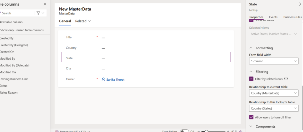 Filter City Based on State